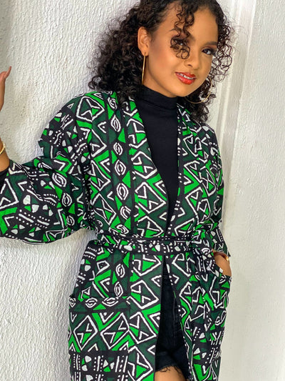 Chaqueta Kimono Mujer con Estampado Digital y Bolsillos Funcionales - Image 7
