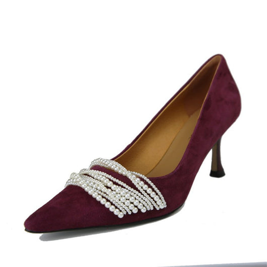 Tacones Altos de Cuero de Oveja para Mujer - Stiletto Elegante Estilo Europeo - Image 7