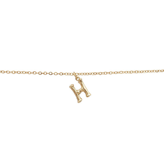 Pulsera de Tobillo Dorada 26 Letras Bambú - Ajustable y Apilable para Personalizar - Image 9