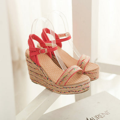 Sandalias de Cuña Boho Chic - Estilo Étnico para Mujer - Image 13