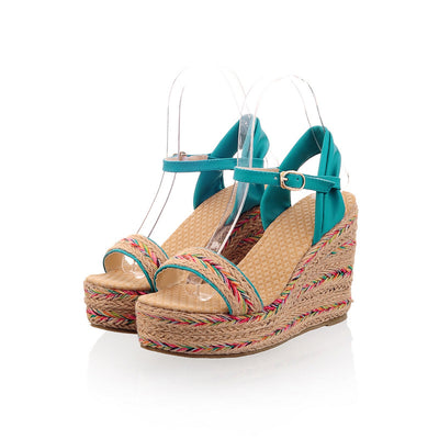 Sandalias de Cuña Boho Chic - Estilo Étnico para Mujer - Image 16