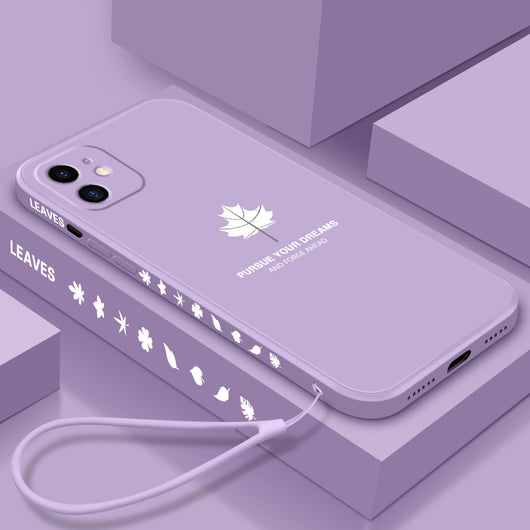 Funda Protectora Cubo Rubik con Correa TPU Líquido Diseño Hoja de Arce