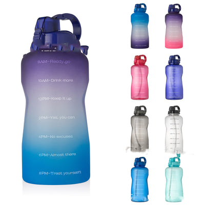 Botella Deportiva 3.8L Degradado de Colores con Tapa Rebotable y Popote Removible - Image 12