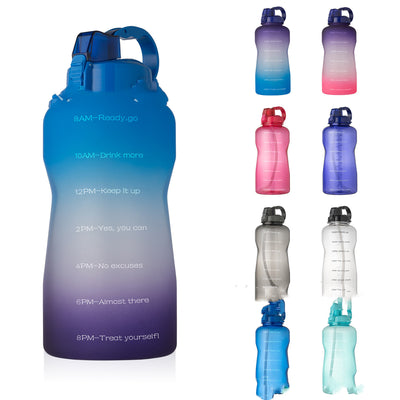 Botella Deportiva 3.8L Degradado de Colores con Tapa Rebotable y Popote Removible - Image 9