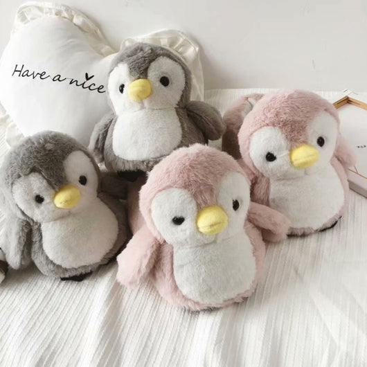 Pantuflas Pingüino Familiares - Botas de Algodón Cálidas para Casa