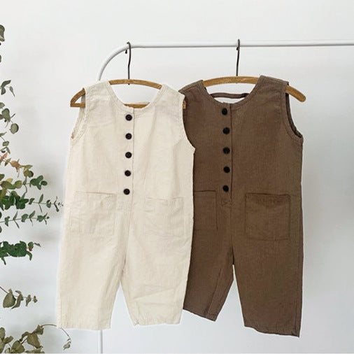 Jumpsuit Infantil Estilo Coreano - Mono Casual Chic para Niños y Niñas