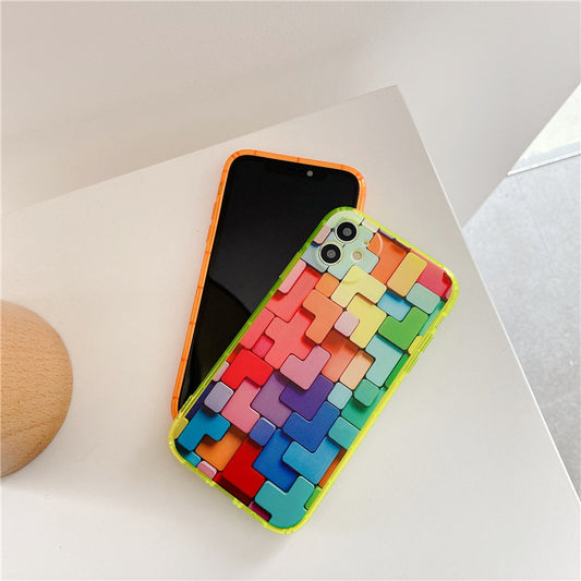 Funda Móvil con Bloques de Construcción y Amortiguación por Aire