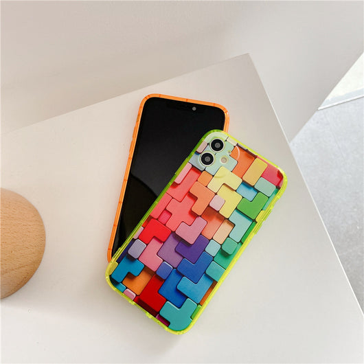 Funda Móvil con Bloques de Construcción y Amortiguación por Aire
