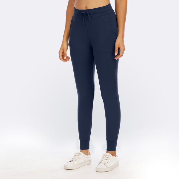 Pantalones Nylon Cintura Alta con Bolsillos para Mujer