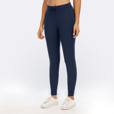 Pantalones Nylon Cintura Alta con Bolsillos para Mujer