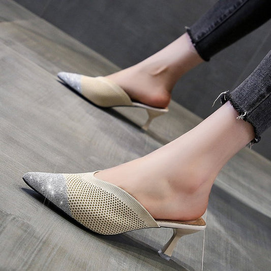 Sandalias de Tacón Stiletto Tejidas con Punta Afilada - Elegancia y Comodidad - Image 2