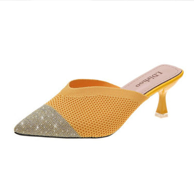 Sandalias de Tacón Stiletto Tejidas con Punta Afilada - Elegancia y Comodidad