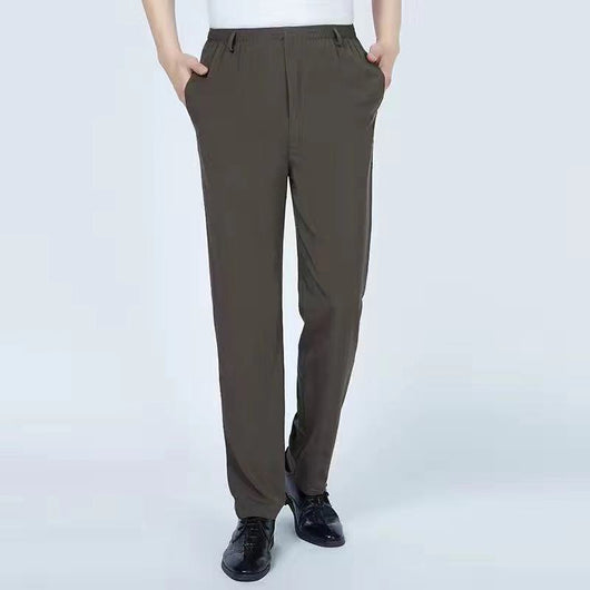 Pantalones Casuales Hombre Cintura Elástica Ajuste Relajado - Image 9