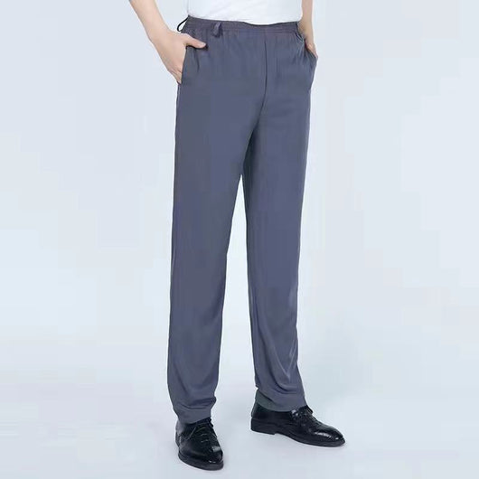 Pantalones Casuales Hombre Cintura Elástica Ajuste Relajado - Image 7