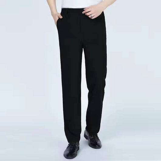 Pantalones Casuales Hombre Cintura Elástica Ajuste Relajado