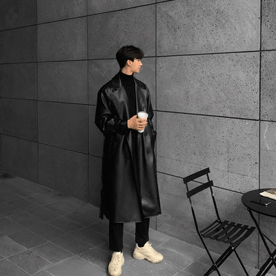 Chaqueta de Cuero Sintético Slim Fit Coreana para Hombre - Estilo Tendencia - Image 4