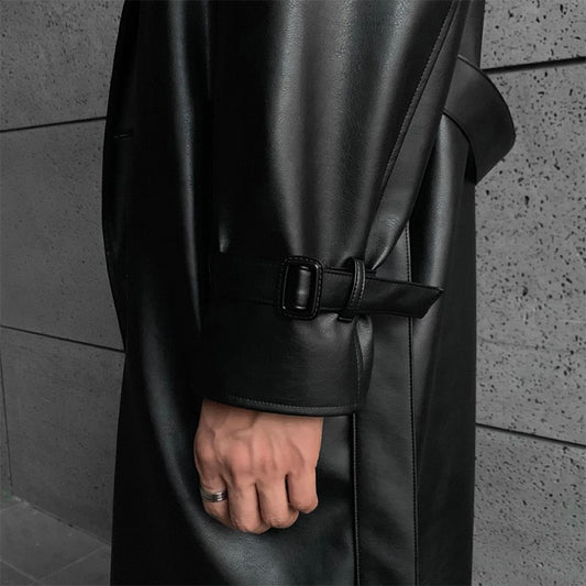 Chaqueta de Cuero Sintético Slim Fit Coreana para Hombre - Estilo Tendencia - Image 2