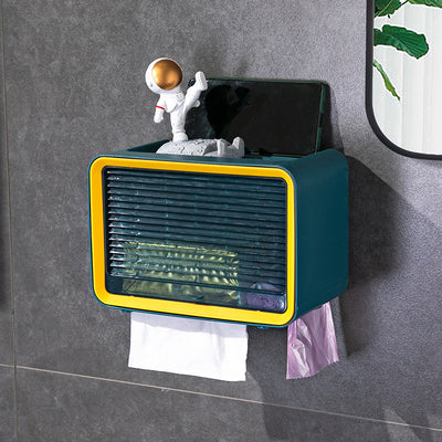 Dispensador Organizador de Papel Higiénico Impermeable con Estantes