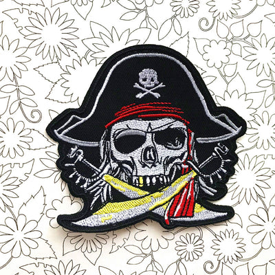 Parche Bordado Calavera Motociclista para Computadora - Image 4