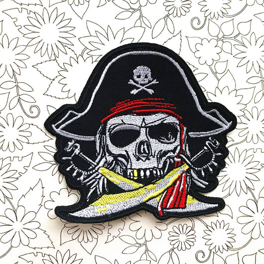Parche Bordado Calavera Motociclista para Computadora - Image 5
