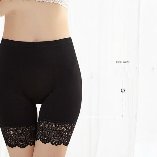 Pantalones de Cintura Alta con Encaje, Resistentes al Desvanecimiento - Image 6