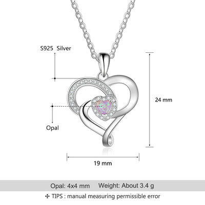 Collar de Plata con Dije de Corazón Personalizado - Image 5