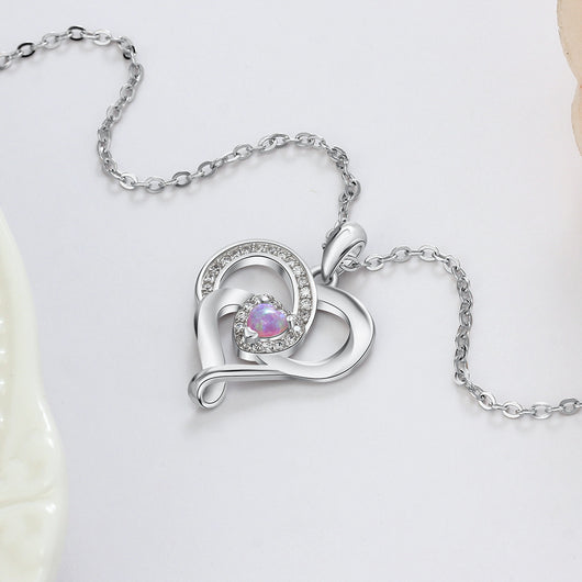 Collar de Plata con Dije de Corazón Personalizado - Image 3
