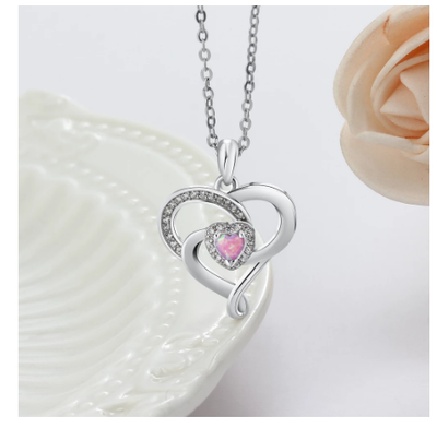 Collar de Plata con Dije de Corazón Personalizado