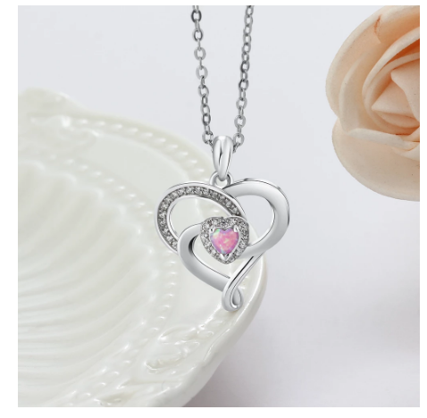 Collar de Plata con Dije de Corazón Personalizado