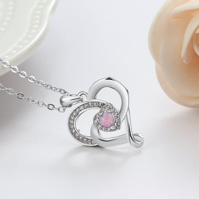 Collar de Plata con Dije de Corazón Personalizado - Image 2