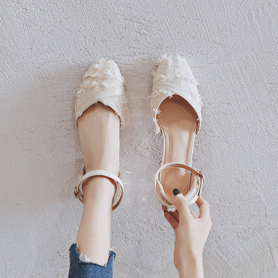 Zapatos Planos para Mujer con Tira al Tobillo y Tacón Bajo Dorsay - Image 11