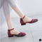 Zapatos Planos para Mujer con Tira al Tobillo y Tacón Bajo Dorsay
