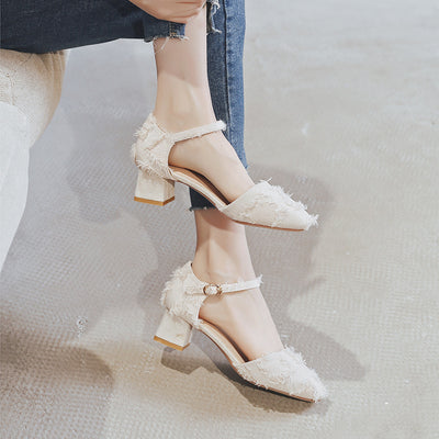 Zapatos Planos para Mujer con Tira al Tobillo y Tacón Bajo Dorsay - Image 6