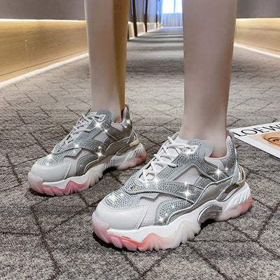 Zapatillas Deportivas Casuales Estilo Hada con Strass Transpirables - Image 12