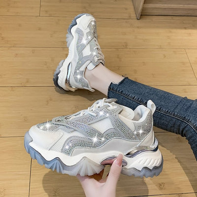 Zapatillas Deportivas Casuales Estilo Hada con Strass Transpirables - Image 10