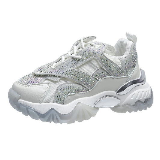 Zapatillas Deportivas Casuales Estilo Hada con Strass Transpirables