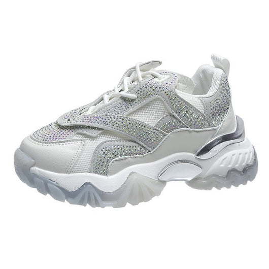 Zapatillas Deportivas Casuales Estilo Hada con Strass Transpirables