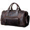 Bolsa de Viaje Grande en Cuero Genuino con Asa Superior Estilo Retro