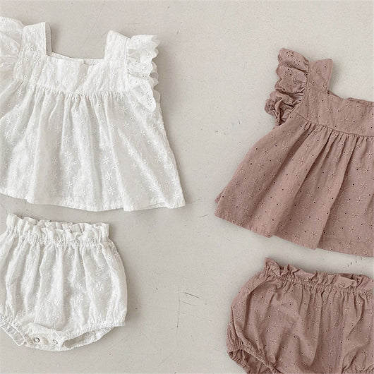 Conjunto de Dos Piezas con Encaje para Bebé Niña - Image 6