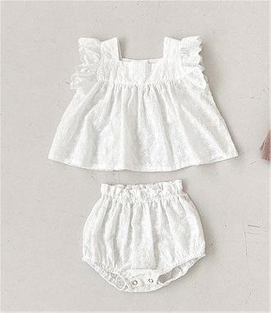Conjunto de Dos Piezas con Encaje para Bebé Niña - Image 5