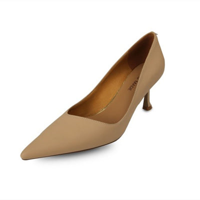 Tacones Stiletto Puntiagudos de Piel de Cordero 7cm para Mujer - Image 11