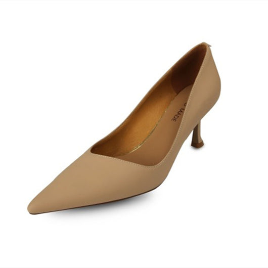 Tacones Stiletto Puntiagudos de Piel de Cordero 7cm para Mujer - Image 11