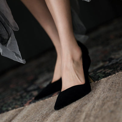 Tacones Stiletto Puntiagudos de Piel de Cordero 7cm para Mujer - Image 4