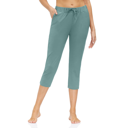 Pantalones Yoga Ajustados con Bolsillos - Cintura Baja Capri - Image 9