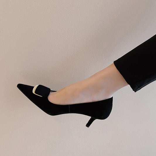 Zapatos de Tacón Stiletto con Plantilla de Piel de Oveja - Punta Afilada para Mujer