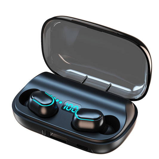 Auriculares Bluetooth TWS Inalámbricos Binaural con Estuche de Carga