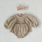 Conjunto Infantil Estilo Occidental con Blusa de Cuadros y Mangas Abullonadas