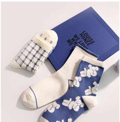 Calcetines Cortos para Niñas Diseño Perrito Azul - Image 12