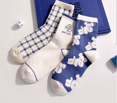 Calcetines Cortos para Niñas Diseño Perrito Azul - Image 10