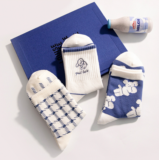 Calcetines Cortos para Niñas Diseño Perrito Azul - Image 2
